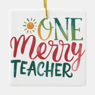 Ornement En Céramique Cadeau pour Enseignant Un Enseignant Joyeux