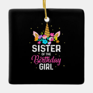 Ornement En Céramique Cadeau pour Mère   Sœur de la Fille d'Anniversaire