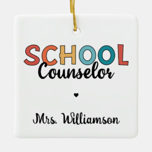 Ornement En Céramique Cadeaux d'appréciation du conseiller scolaire pers