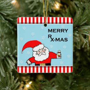 Ornement En Céramique Cadeaux de Noël du pharmacien