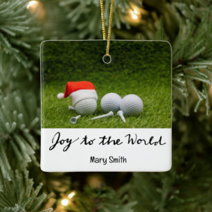 Ornement En Céramique Cadeaux de Noël sur le thème du golf pour Golfer