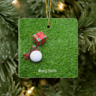 Ornement En Céramique Cadeaux de Noël sur le thème du golf pour Golfer