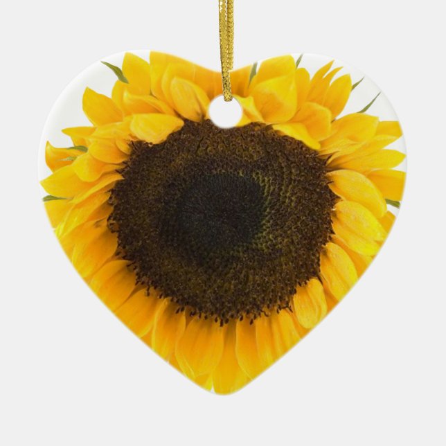 Ornement En Céramique Cadeaux de tournesol (Devant)