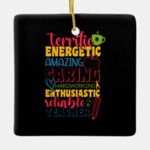 Ornement En Céramique Cadeaux Enseignant Enseignant Attentionné Incroy