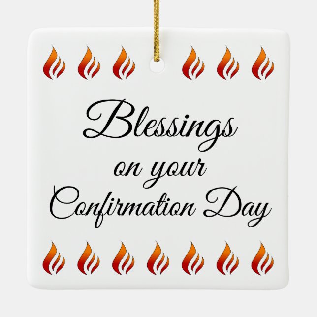 Ornement En Céramique Cadeaux génériques de l'Esprit Saint Confirmation  (Dos)