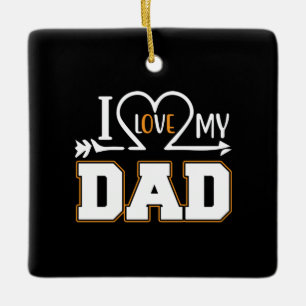 Ornement En Céramique Cadeaux papa J'aime mon père