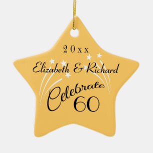 Ornement En Céramique Cadeaux pour le 60ème anniversaire d'étoile Whimsi
