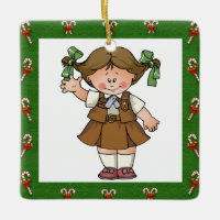 Cadre Candycanes de vert de brune de "brownie"