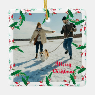 Ornement En Céramique Cadre de Noël Cute 2 Photo