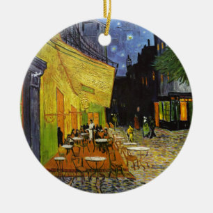 Ornement En Céramique Café Terrasse à Night Van Gogh