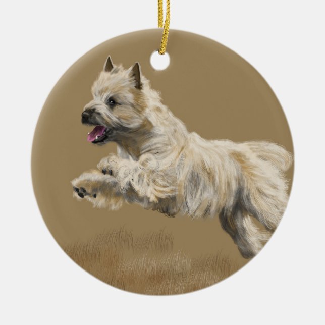 Ornement En Céramique Cairn Terrier (Devant)