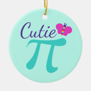 Ornement En Céramique Calembour de maths de symbole de Cutie pi