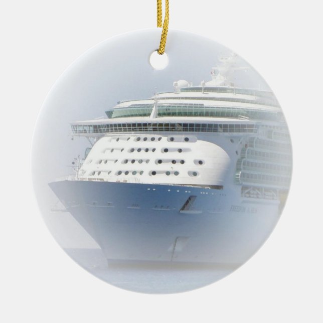 Ornement En Céramique Camée de bateau de croisière (Devant)