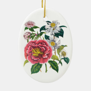 Ornement En Céramique Camellias