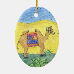 Ornement En Céramique Camels colorés