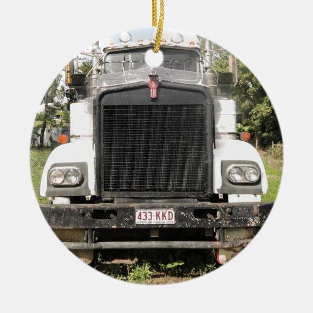 Ornement En Céramique Camion classique de Kenworth (Devant)