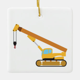 Ornement En Céramique Camion de construction de grue