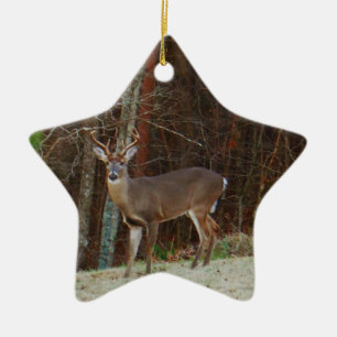 Ornement En Céramique Camo vert, Camouflage Cerf personnalisé