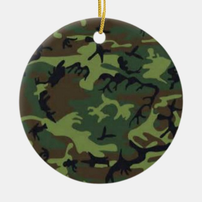Ornement En Céramique Camouflage noir (Devant)