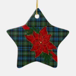 Ornement En Céramique Campbell Argyll Ancien Motif écossais Tartan