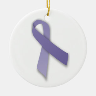 Ornement En Céramique Cancer de bigorneau et ruban de déclaration