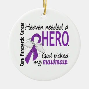 Ornement En Céramique Cancer pancréatique de MawMaw de héros nécessai