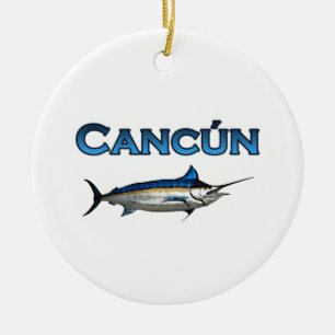Ornement En Céramique Cancun Marlin bleu