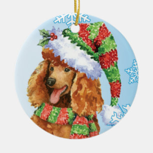 Ornement En Céramique Caniche heureux de Howlidays