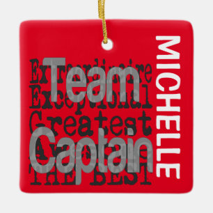 Ornement En Céramique Capitaine d'équipe Extraordinaire CUSTOM