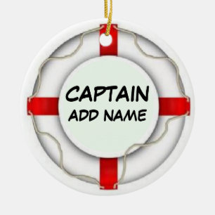 Ornement En Céramique Capitaine personnalisée