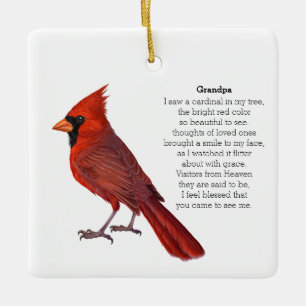 Ornement En Céramique Cardinal Ornament Personnalisé