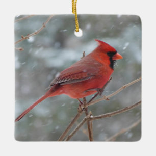 Ornement En Céramique Cardinal rouge