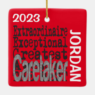 Ornement En Céramique Caretaker Extraordinaire CUSTOM