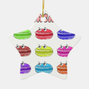 Ornement En Céramique Caricature des Macarons