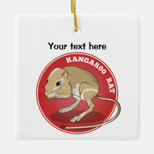Ornement En Céramique Caricature Kangaroo Rat