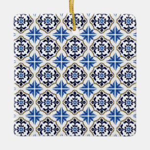 Ornement En Céramique Carrelage Brown bleu marocain