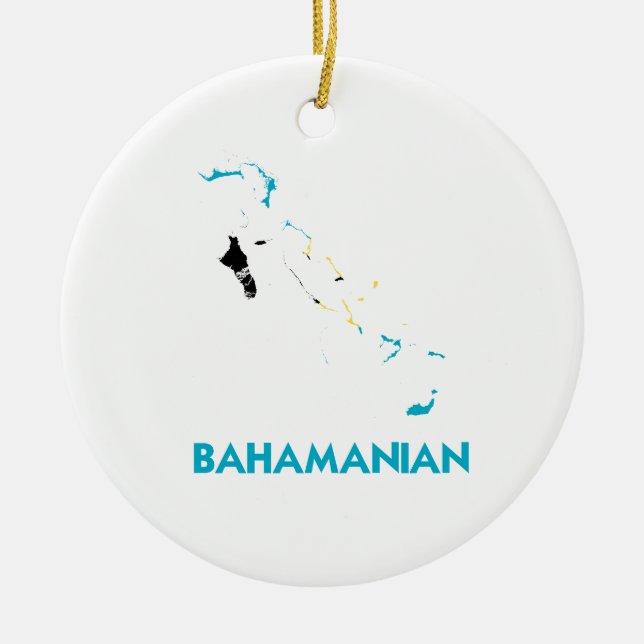 ORNEMENT EN CÉRAMIQUE CARTE DE BAHAMANIAN (Devant)
