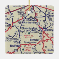 Carte de Bloomington dans les années 50