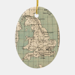Ornement En Céramique Carte de la vieille Angleterre