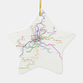 Ornement En Céramique Carte de métro de Madrid (Espagne)