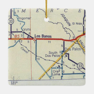 Ornement En Céramique Carte du métro Los Banos CA