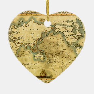 Ornement En Céramique Carte du monde antique