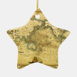 Ornement En Céramique Carte du monde antique