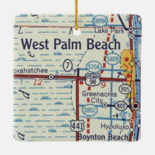 Ornement En Céramique Carte historique de West Palm Beach
