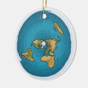Ornement En Céramique Carte plate de la terre