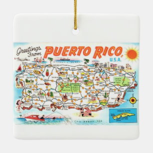 Ornement En Céramique Carte postale Porto Rico
