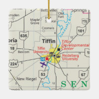 Carte routière du Tiffin Ohio