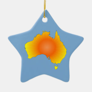 Ornement En Céramique Carte Sunny Australie