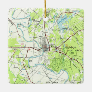 Ornement En Céramique Carte topo Bastrop TX