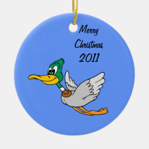 Ornement En Céramique Cartoon de canard de Mallard
